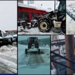 KAR’DA ARAÇLAR YERLERİNDEN ÇIKAMADI